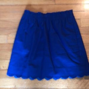 Jcrew royal blue scallop skirt!